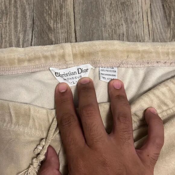 Vintage Christian Dior Monsieur Velour Piping Sweatpants Size Large - Picture 3 of 7